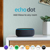 Amazon Echo Dot (3rd Gen) Smart Speaker with Power Adapter & Alexa, Bluetooth & WiFi Enabled (Amazon Product Without Box) - Imported from UK