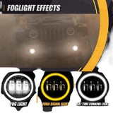 Amazon 4" Super Bright Universal Fog Spotlight With Halo Ring DRLs & Indicators, Driving Fog Lamp for Cars & Motorcycles (Set of 2) - Imported from UK