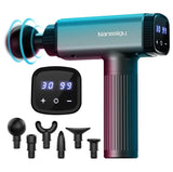 Nanssigy Muscle Massage Gun with 6 Heads, 30 Adjustable Speeds, LED Indicator & 2600mAh Battery, Deep Tissue Powerful Percussion Massager, Portable Fascia Gun for Relieving Muscle Pain & Stiffness - Imported from UK