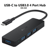 AUKEY USB C Hub, Ultra Slim with 4 USB 3.0 Data Ports - Imported from UK