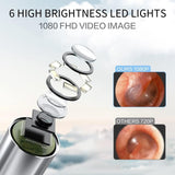 Ear Wax Removal Tool with WiFi & 1080P HD Camera, Wireless Ear Wax Cleaner with 6 LED Light for Kids Adults Pets (New Version) - Imported from UK