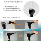Otoscope medical instrument with a clear viewing lens