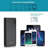 GACHI 26800mAh Power Bank, Large Capacity Portable Ultra Fast  External Battery Pack with 3 USB Outputs & Dual USB Inputs (Micro/USB C) for iPhone, Android, Tablet, etc - Imported from UK