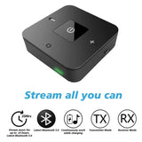 iDIGMALL Bluetooth 5.0 Transmitter Receiver, 2 in 1 Wireless Audio Adapter with Digital Optical Aux RCA Jack Dual Link Stream Volume Control - Imported from UK