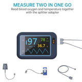 Wellue Checkme™ Pod Wireless Pulse Oximeter with Thermometer, Continuous Monitoring of SpO2 & Body Temperature, Rotatable Touchscreen, APP for Android & iOS - Imported from UK