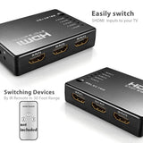 HDMI Switcher, 5 Port Mini 1080p Selector Box, Auto Switch (Remote Not Included) - (Amazon Container Product as it is, No Warranty, No Guarantee, No Return, No Exchange) - Imported from UK