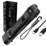 NITECORE EDC29 LUMINBLADE Tactical Flashlight, USB Type-C Rechargeable, Extremely Bright 6500 Lumens, 400m Range & 61 Hours Runtime LED Torch - Imported from UK