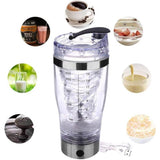 Qui-Fit Vortex Mixer, USB Rechargeable 450ml Portable Protein Shaker Mixing Cup Blender High-torque Tornado Shaker Cup - Imported from UK