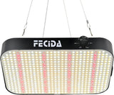 FECiDA 120W Dimmable Grow Tent Light UV-IR Included Ideal Full Spectrum LED for Indoor Plants Seedling Veg Bloom, Daisy Chain Function & Quiet Build-in Fan - Imported from UK