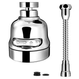 Kitchen Sink Faucet Aerator, 360° Rotatable Sprayer Head, Anti-Splash Tap Aerator Faucet Nozzle Head with Hose with 3 Modes Adjustment - Imported from UK