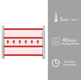 EASYHOME 4 Bars Towel Warmer, Premium Stainless Steel Wall Mounted Heated Towel Rail with Built-in Timer for Bathroom - Imported from UK