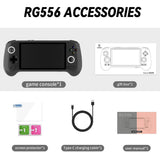 ANBERNIC RG556 Retro Handheld Game Console with 128GB SD Card Pre-Loaded, 1080P Android 13, Bluetooth 5.0, 5.48" AMOLED Touch Screen, Unisoc T820 Processor, 5500mAh Battery, WiFi, Video Games Player - Imported from UK