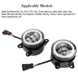 Amazon 4" Super Bright Universal Fog Spotlight With Halo Ring DRLs & Indicators, Driving Fog Lamp for Cars & Motorcycles (Set of 2) - Imported from UK