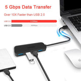 Lenovo 4 Port USB 3.0 Hub, High Speed USB Splitter, Multi-Interface Docking Expansion - Imported from UK