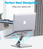 Babacom Laptop Stand, Ergonomic Foldable Computer Stand with Adjustable Height, Ventilated Aluminum Alloy Laptop Riser Desktop Stands Compatible with MacBook Air Pro, All 10-16" Laptops (Amazon Container Product Without Box) - Imported from UK