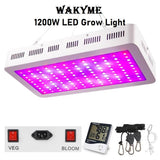 WAKYME 1200W LED Grow Light Adjustable Full Spectrum Double Switch Plant Light with Veg & Bloom Button & Powerful Heat Dissipation System for Indoor Plants Veg & Flower (120Pcs LEDs) - Imported from UK