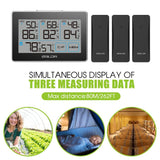BALDR Wireless Indoor/Outdoor Thermometer With 3 Sensors, Touch LCD Screen - Imported from UK