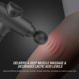 Terra Hiker Portable Muscle Massage Gun with 6 Massage Heads, 20 Adjustable Speeds, Powerful Cordless Deep Tissue Percussion Massager for Pain Relief, Handheld Electric Body Massager - Imported from UK