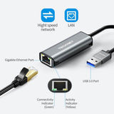 TECKNET USB 3.0 to Gigabit Ethernet Adapter, RJ45 1000Mbps Gigabit Wired LAN Internet Adapter, Plug & Play, Compatible with Mac OS, Windows, Linux & Network TV Box - Imported from UK