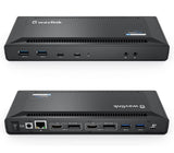 WAVLINK USB 3.0 / USB C Dual 4K Display Docking Station with DisplayPort & HDMI, Support 65W Power Charge - Imported from UK