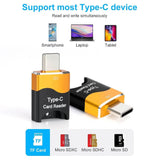 USB 3.0 OTG Type C To Micro-SD/TF Card Reader Adapter, 2TB High Speed Mini Card Reading Adapter - Imported from UK