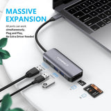 TEMINICE 5 in 1 Type C Hub Updated Version Adapter with 4K USB C to HDMI, 2x USB3.0, SD TF Card Reader - Imported from UK