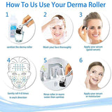 Derma Roller System Titanium 540 Needles 0.30mm + Storage Case, Micro Needling Roller for Skin Rejuvenation Anti Ageing Wrinkle Facial & Scalp Treatment, Promotes Hair Growth & Improves Skin Vitality - Imported from UK