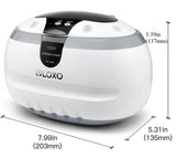 VLOXO 600ml Ultrasonic Cleaner, 50W 42khz Cleaner for Jewelry Ring Earring Necklace Glasses Metal Coins Dentures Razors Tattoo Tools & More - Imported from UK