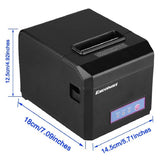 Excelvan Thermal Receipt Printer 80mm with USB Lan Com & Cash Drawer 300mm/S Speed - Imported from UK