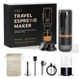 Travel Espresso Coffee Machine Rechargeable 2-in-1 Portable Small Travel Coffee Maker Compatible with Nespresso Capsules Ground Coffee, 9 Bar Pressure, Perfect for Travel Camping Hiking Office Kitchen - Imported from UK