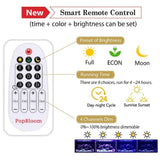 PopBloom 30W LED Aquarium Light with Remote Control Mini Nano Fish Tank Lighting Reef LED Lamp - Imported from UK