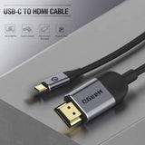 QGeeM USB C to HDMI Cable 6ft, 4K USB Type C to HDMI Thunderbolt 3/4 - Imported from UK