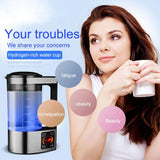 V8 Micro Electrolysis High Concentration Negative Ion 2L Water Purifier, Hydrogen Rich Water Machine, Hydrogen Water Generator, Large Capacity Constant Temperature Heating Microelectrolysis Hydrogen Water Health Cup Home Office Use - Imported from UK