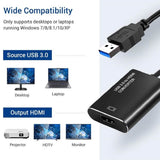 RayCue USB 3.0 to HDMI Adapter Full HD 1080P USB to HDMI Video Converter Cable with Audio Output for Multiple Monitors, Compatible with Windows XP 7/8/8.1/10 - Imported from UK