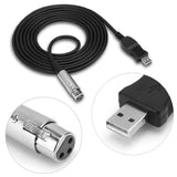 USB Microphone Cable 3M USB Male to 3-Pin XLR Female Microphone Studio Audio Mic Link Converter Cable for Karaoke Singing Instrument Recording - Imported from UK