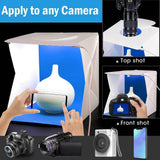 Photography Light Photo Box, 40cm LED Folding Softbox with 6 Color Backdrop, Studio Shooting Tent - Imported from UK