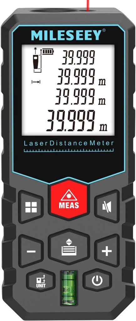 Mileseey 40M - 131ft Digital Laser Distance Meter, ,±2mm Accuracy Lase ...