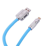Super Fast 120w Charging Cable for iPhone, Metal Zinc Alloy Liquid Silicone Cable, 2M (Yellow) - Imported from UK
