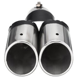 SUNJULY Car Exhaust Silencer, New Stainless Steel Car Universal Exhaust Muffler With Two Outlets & Chrome Tail - Imported from UK