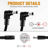 Guitar Effect Pedal Power Supply DC9V-1A Adapter with 6 Ways Daisy Chain Cable Right Angle Power Line - Imported from UK