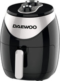 Daewoo 4 Liter Air Fryer With Rapid Air Circulation Technology 1500W Korean Technology Black/Silver - Imported from UK