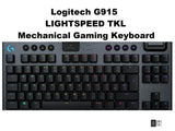 Logitech G G915 LIGHTSPEED TKL Tactile Wireless RGB Mechanical Gaming Keyboard with Low Profile GL-Tactile Key Switches LIGHTSYNC RGB Ultra Thin Design, Carbon Tactile - Imported from UK