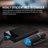 OLIGHT S1R II 1000 Lumens Compact Rechargeable EDC Flashlight with Single Rechargeable Battery & Magnetic Charging Cable - Imported from UK