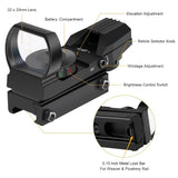 Electro DOT Sight Field Sport Red & Green Reflex Sight with 4 Reticles for 20mm Rails - Imported from UK