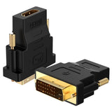 Rankie DVI to HDMI Adapter Gold Plated 1080P Full HD Converter, (Pack of 2) - Imported from UK