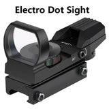 Electro DOT Sight Field Sport Red & Green Reflex Sight with 4 Reticles for 20mm Rails - Imported from UK