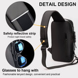 New Fashion Anti-Theft Sling USB Shoulder Bag With Password Lock Waterproof Anti-Scratch Crossbody Unisex Bag - Imported from UK