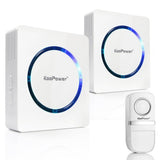 KooPower Wireless Doorbell, 2 Receivers 1 Transmitter Waterproof Door Chime, UK Plug - Imported from UK