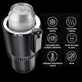 Car Cooling & Heating Cup Holder 2‑in‑1 Smart Auto Cup Drink Holder with Display Temperature for Water Coffee Beverage Milk - Imported from UK