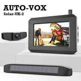 AUTO-VOX Solar Powered Wireless Reversing Camera for Car, 5Mins DIY Installation, Wireless Back Up Camera System with Digital Signal, License Plate Rearview Camera with 5